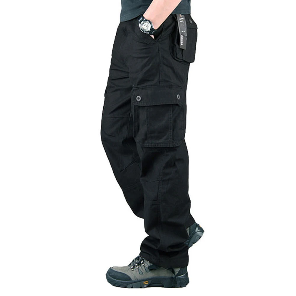 6 POCKETS US Mens Cargo Trousers 100% Cotton Work Trousers Tactical Combat Outdoor Pants - Image 8