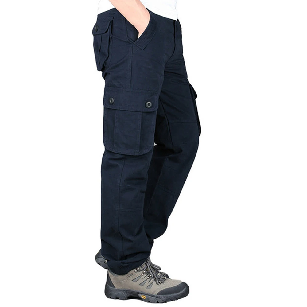 6 POCKETS US Mens Cargo Trousers 100% Cotton Work Trousers Tactical Combat Outdoor Pants - Image 9