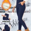 Pockets Thick Winter Warm Leggings Women High Waist Mallas Casual Velvet Warm Leggings Prevent Cold Super Warm Pants